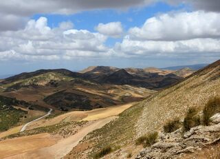 Rolling hills in the Algerian countryside