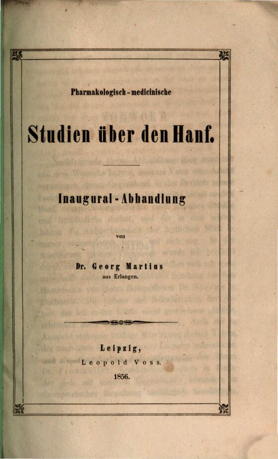 Pharmakologisch-medicinische Studien über den Hanf (1856)