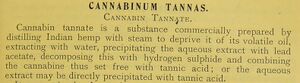 Printed formulary entry Cannabinum Tannas