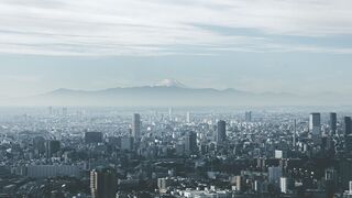 Tokyo, with Mount Fuji beyond