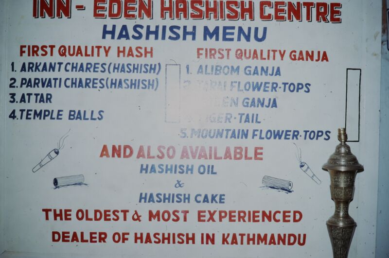 File:Nepal-charas-trade-Kathmandu-hashish-shop-menu-1973.jpg